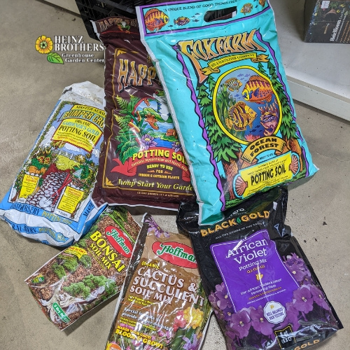 Soil, mulch and lawn and garden supplies