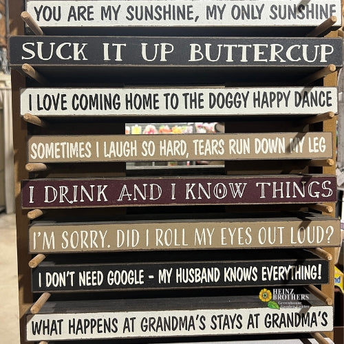 Garden decor signs