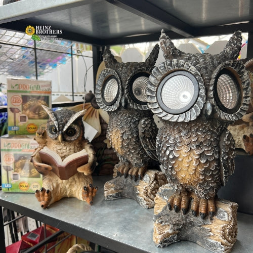 Solar garden decor statues
