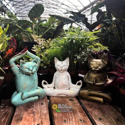 Fairy garden cat statues