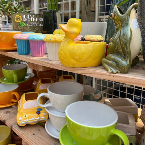 Decorative garden pottery