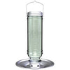 Songbird & Finch Feeder, Vintage, Glass & Pewter, 1.4-Lb. Capacity