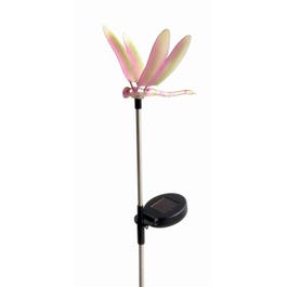 Solar Stake Light, Color-Changing LED, Dragonfly Topper