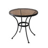 Sonoma Bistro Table, Steel and Glass, Woven Rim