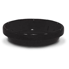 Saucer, Black Ceramic, 3.75 x .5-In.