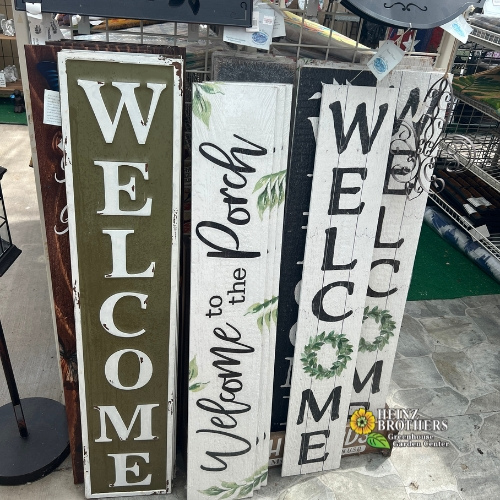 Seasonal and holiday decorations - welcome signs