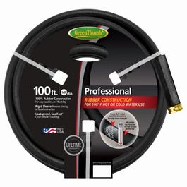 Rubber Garden Hose, Black, 5/8-In. x 100-Ft.