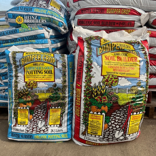 Soil, mulch and lawn and garden supplies