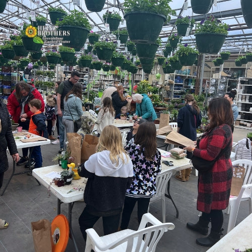 A party inside of the garden center at Heinz Brothers