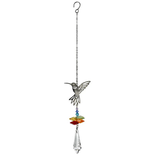 Woodstock Chimes Crystal Fantasy Suncatcher - Hummingbird