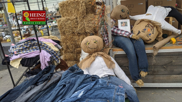 Homemade scarecrows