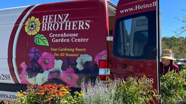 Heinz Brothers delivery truck with their back door open