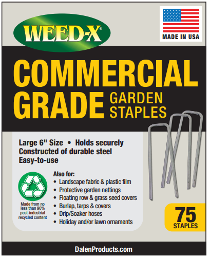 Dalen Gardeneer Garden Staples & Landscaping Pins (75-Pack - Large 6 Commercial Grade)