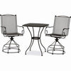 Uptown 3-Pc. Bistro / Balcony Set, Motion Chairs, Black Steel