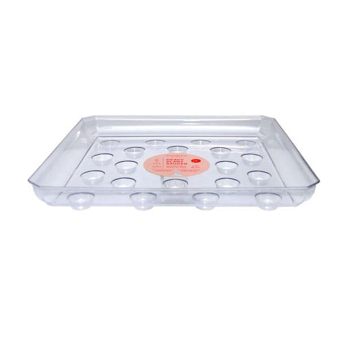 Curtis Wagner 14 Square Clear Designer Heavy Plant Saucers