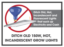 Miracle LED Hydroponic Ultra-Grow Full Spectrum Daylight Grow Light Replace 150W