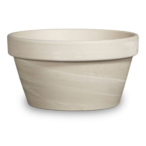Ceramo 10.75 White Granite Clay Bonsai Cactus Pot