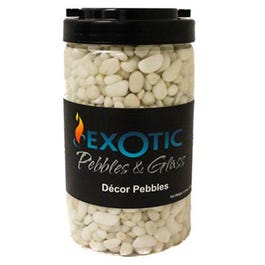 Decor Pebbles, Snow White, 5.5-Lbs.