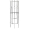 Garden Trellis, Semi-Round Arts & Crafts, Black Steel, 20 x 72-In.