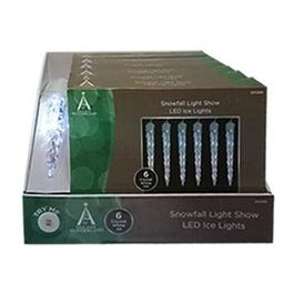 LED Light Show, White Snowfall, 6-Ct.