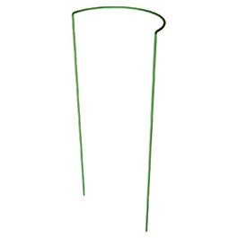 Plant Support, Half Round, Green Steel, 12 x 34-In.