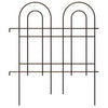 Garden Fence, Double Arch, Oil-Rubbed Bronze Steel, 36 x 42-In.