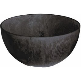 Napa Bowl Planter, Plastic, Water-Minde, Black, 10-In.