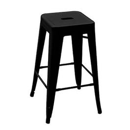 Balcony Stool, Black, 16.5-In.