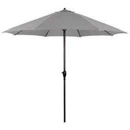 Patio Umbrella, Auto-Tilt, Charcoal Fabric/Aluminum Pole, 9-Ft.