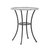 Marbella Wicker Bistro Patio Table, Gray/Black, 24-In.