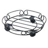 Plant Caddy, Wheeled, Black Steel, Round, 12-In.