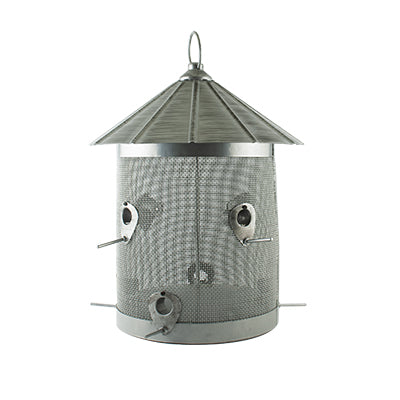 Woodlink Rustic Farmhouse Galvanized Silo Combo Seed 10 lb. Feeder