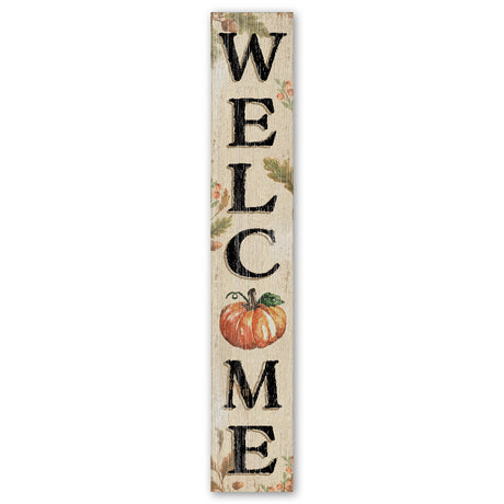 My Word Welcome Fall Pumpkin Porch Board