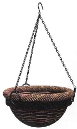 BASKET 14 IN RESIN WICKER TSN BN