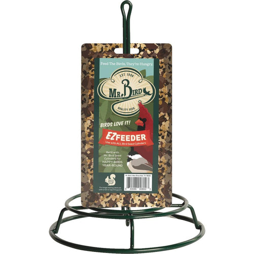 Mr. Bird Green Metal Seed Log Bird Feeder