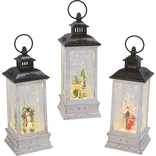 Gerson 11 In. H. Battery Operated Lighted Spinning Water Lantern