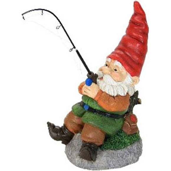 EXHART FISHING GNOME GARDEN FIGURE