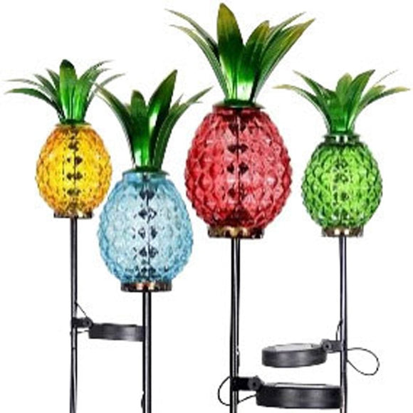 EXHART SOLAR PINEAPPLE GARDEN STAKE DISPLAY